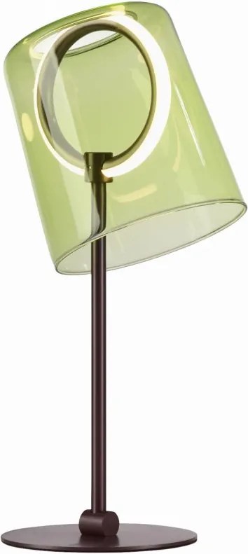 Veioza moderna LED 2700K, sticla, verde, Zula