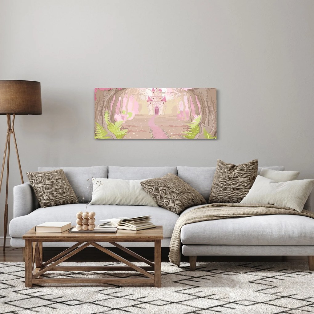 Tablou - Călătorie în regatul roz (120x50 cm)