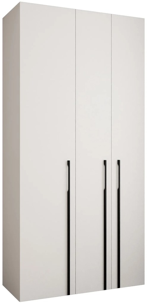 Dulap de haine 120 cm Carmela 40-3 (alb + Negru). 1126597
