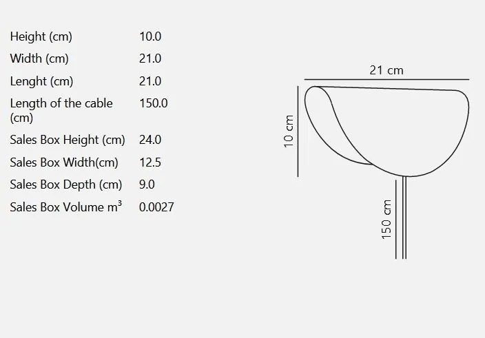 Aplica de perete ambientala design nordic Model 2110 bej