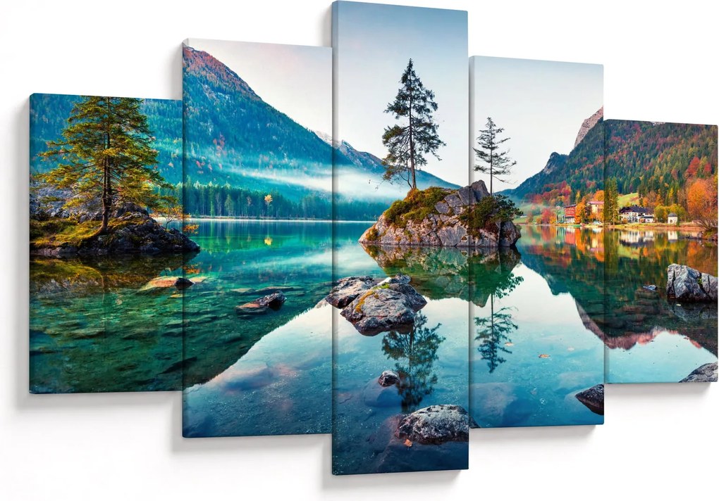Tablou - Lacul Hintersee, Alpii Bavarezi, Austria (150x105 cm)