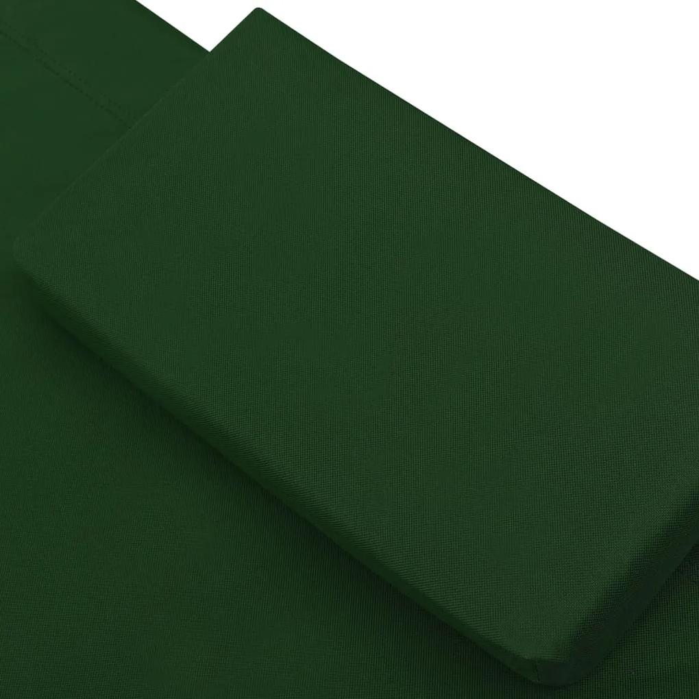 Pat sezlong de exterior, verde, material textil Verde
