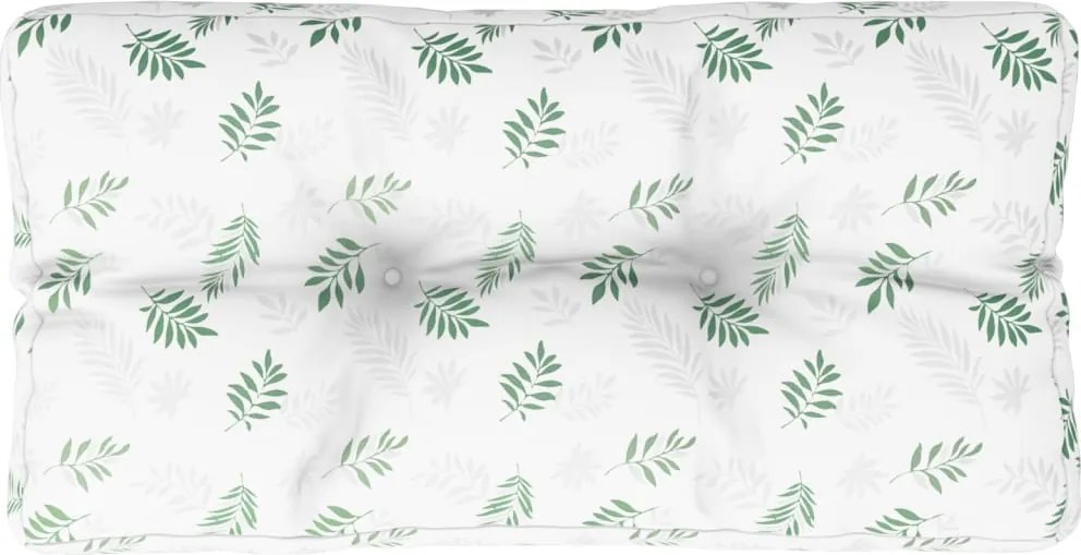 vidaXL Pernă de paleți, model frunze, 80x40x12 cm, textil