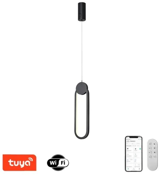 Lustră LED dimabilă pe cablu Immax NEO 07232L LITE OVALE LED/22W/230V Wi-Fi Tuya + telecomandă