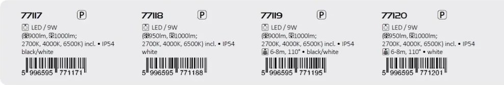 Aplica LED iluminat exterior IP54 Batida negru