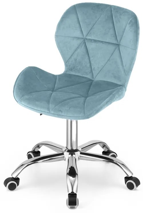 Scaun de birou AVOLA VELVET albastru deschis
