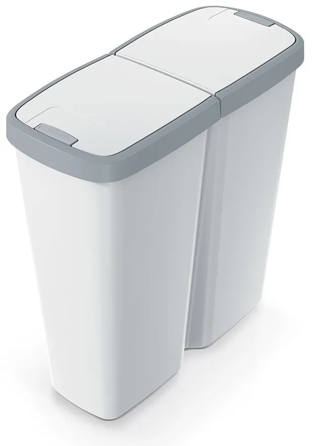 Coș de gunoi DUO gri, 50 l, gri
