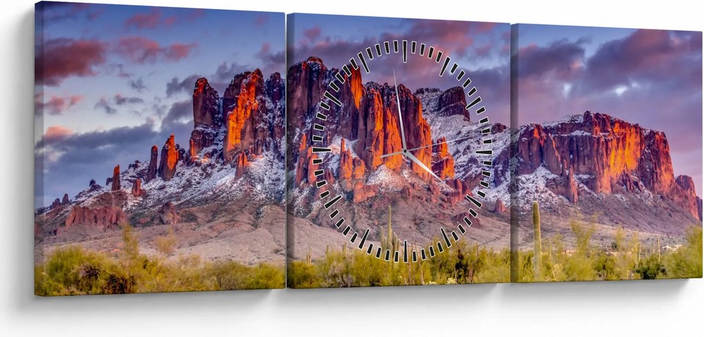 Tablou - Munții din Arizona (cu ceas) (90x30 cm)