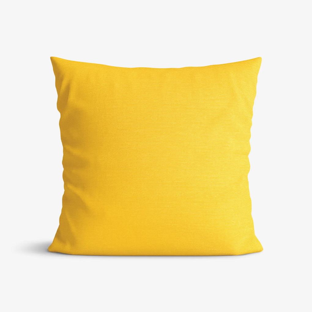 Goldea față de pernă decorativă loneta - galben intens 45 x 45 cm