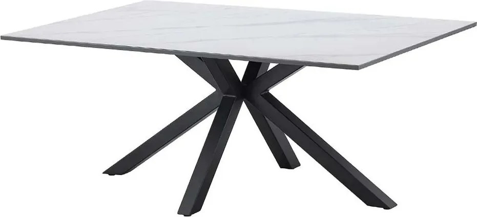 Masuta de cafea cu blat ceramic GALAXIE Alb 100x60cm
