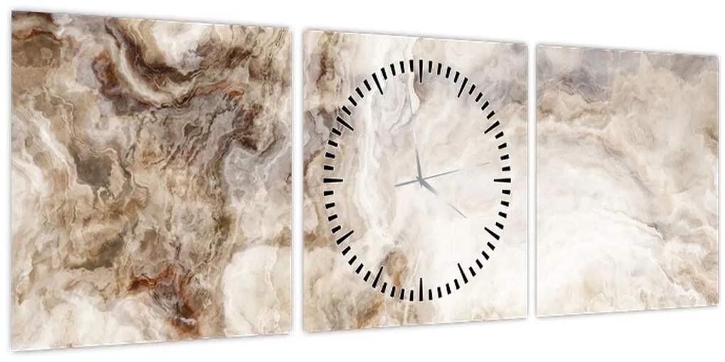 Tablou - Marmură (cu ceas) (90x30 cm)