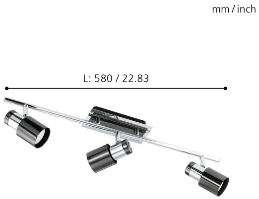 Spot LED Eglo 30834 DAVIDA 1 3xGU10/5W/230V