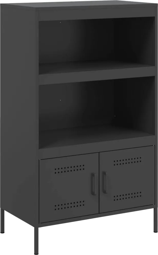 vidaXL Dulap înalt, negru, 68x39x113 cm, oțel