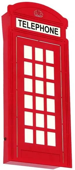 Aplică Glimte Sconce Arlet Telephone Booth Dos, roșu