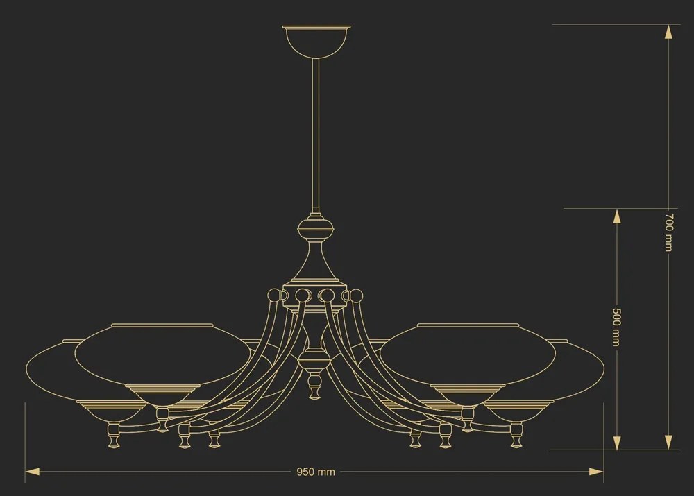 Candelabru 8 brate design clasic Cristal Scholer San Marino