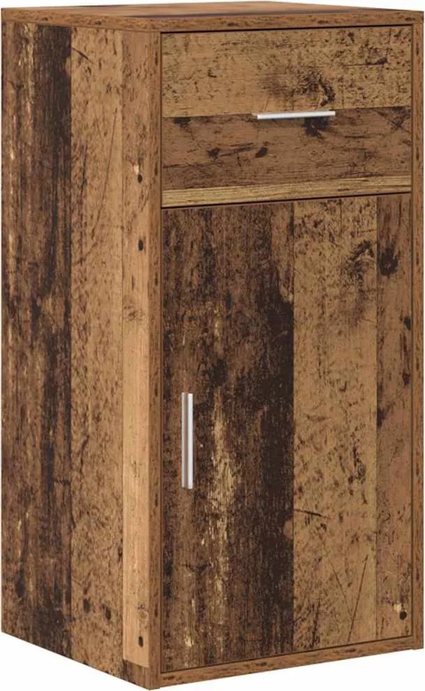 vidaXL Bufet cu sertar Lemn vechi 38 x 34 x 75 cm