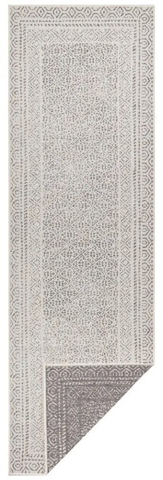 Covor lung pentru exterior Ragami Berlin, 80x250 cm, gri - alb