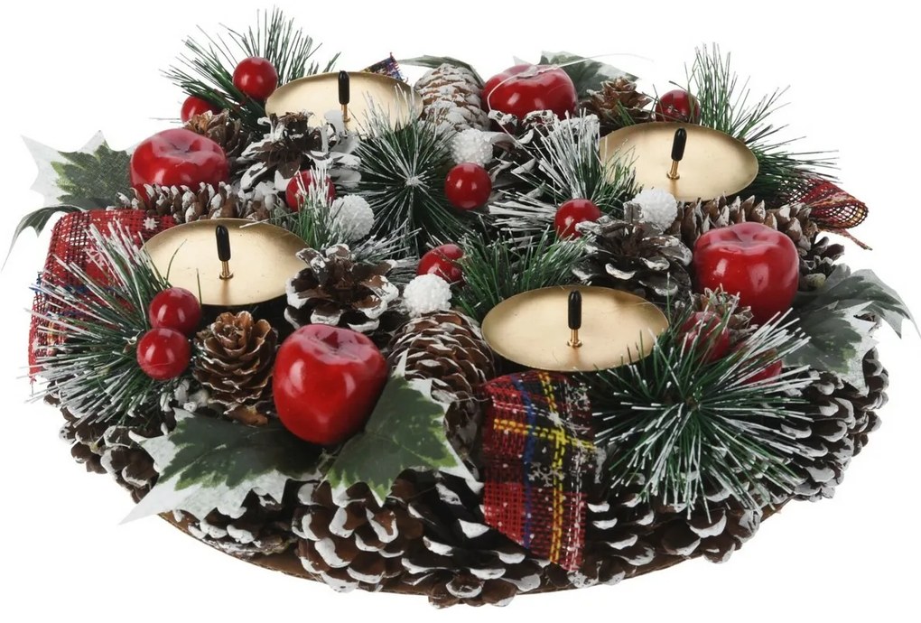 Coroană de Advent Pine, 27 x 8 cm