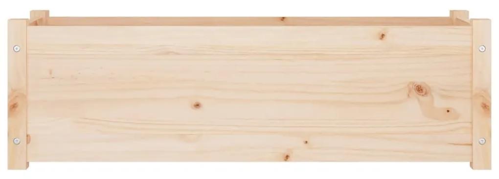 Jardiniera de gradina, 100x31x31cm, lemn masiv de pin 1, Maro