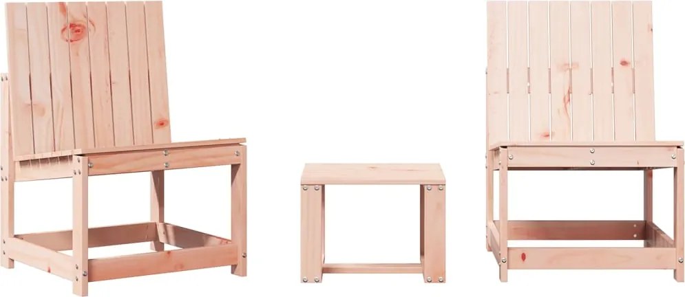 vidaXL Set mobilier de grădină, 3 piese, lemn masiv douglas