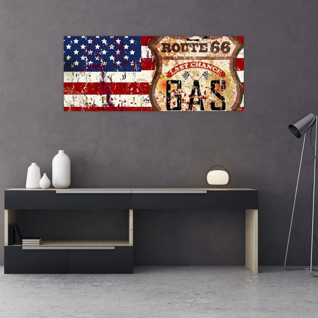 Tablou - Vintage steag (120x50 cm)