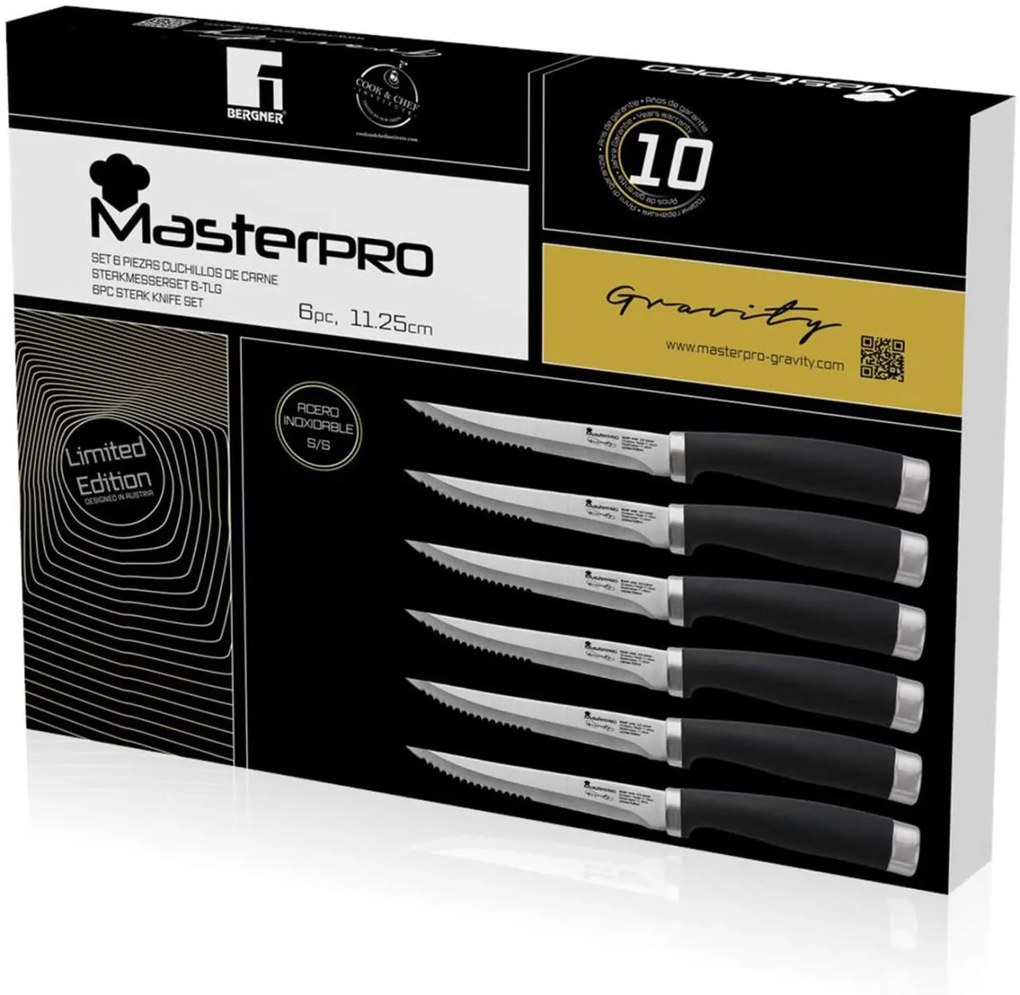 Set 6 cutite pentru friptura Masterpro by Carlo Cracco BGMP-4280-10