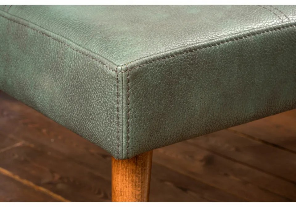 Taburet Fag, Piele Artificiala, Verde