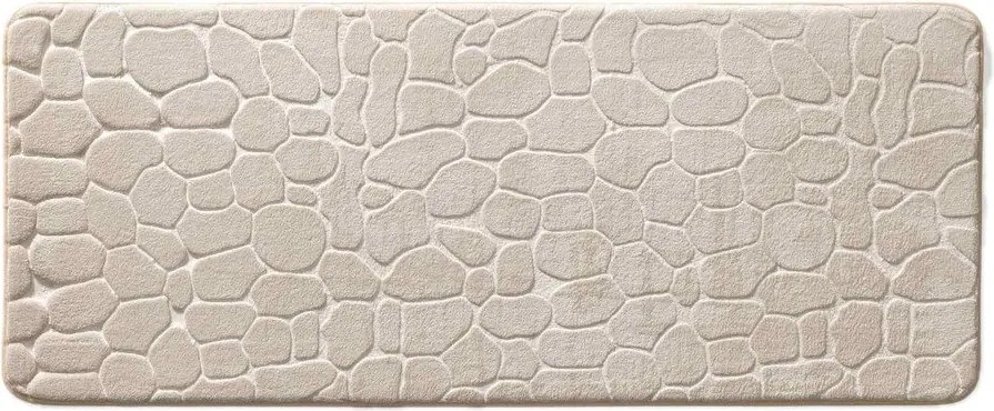 Covoraș de baie bej din material textil 50x120 cm Ricochet – douceur d'intérieur