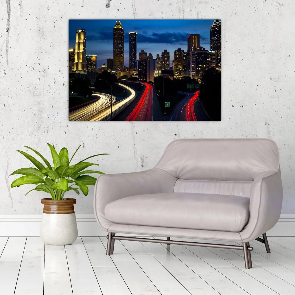 Tablou - Oraș de noapte (90x60 cm)