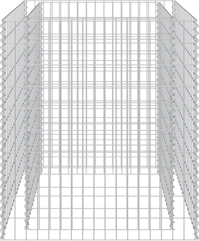 vidaXL Strat înălțat gabion, 90 x 90 x 100 cm, oțel galvanizat