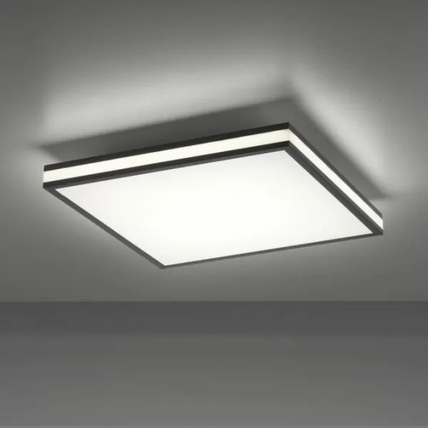 Plafonieră LED RGBW dimabilă JUST LIGHT. 14110-18 MARIO BLACK LED/19,5W/230V + telecomandă