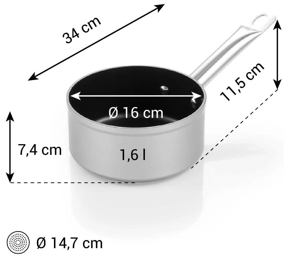 Tescoma Cratiță GrandCHEF+ diam. 16 cm, 1,3 l