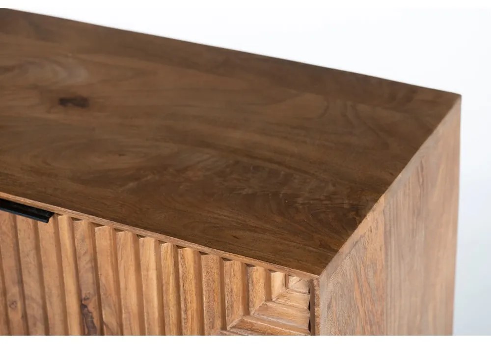 Comodă TV în culoare naturală din lemn de mango 160x58x40 cm Nereida – MOME