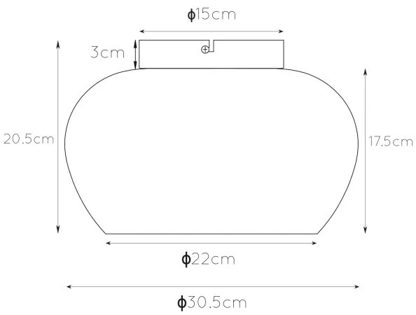 Plafonieră Lucide 45177/30/65 JUDE 1xE27/40W/230V