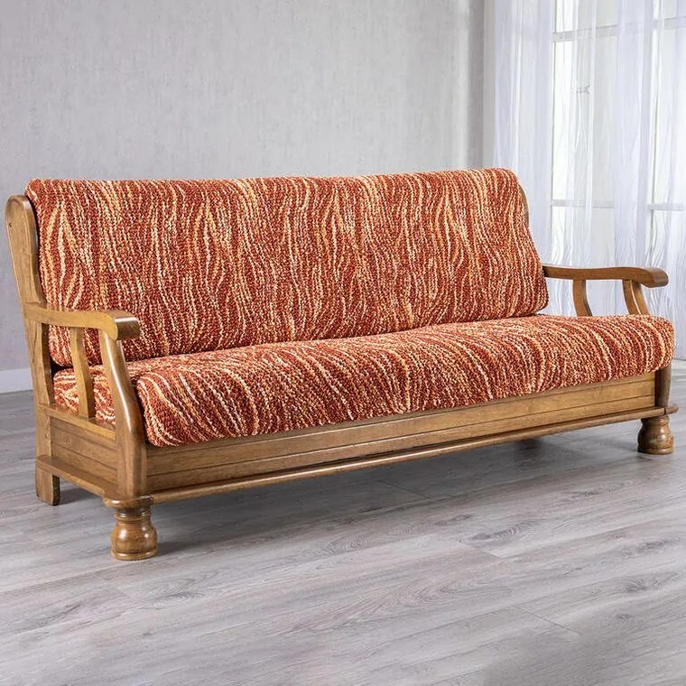 Gaico Huse bielastice UNIVERSO NOU dungi cărămizii 3fotoliu cu manere de lemn (l. 150 - 200 cm)