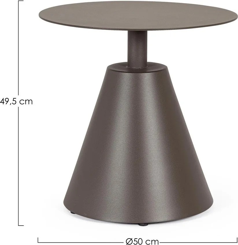 Măsuță de grădină rotundă din aluminiu ø 50 cm Aloha – Bizzotto