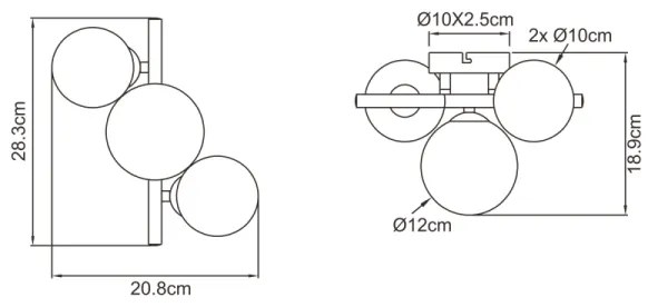 Globo 56133-3W - Plafonieră LED RIHA 3xG9/3,5W/230V