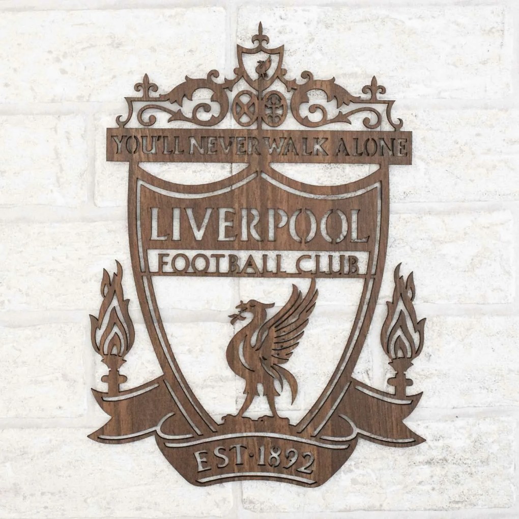 DUBLEZ | Logo-ul din lemn al clubului pentru perete - Liverpool