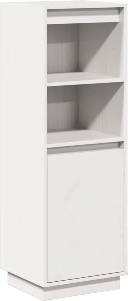 vidaXL Dulap înalt, alb, 37x34x110 cm, lemn masiv de pin