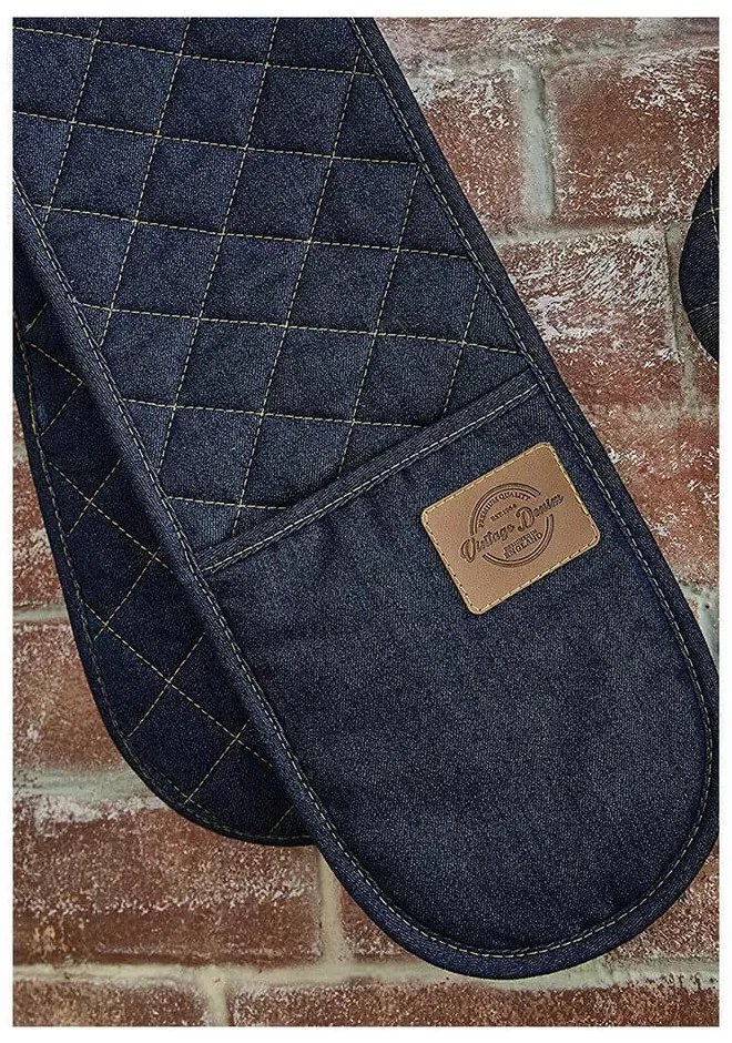 Mănușă dublă de bucătărie Cooksmart ® Oxford Denim