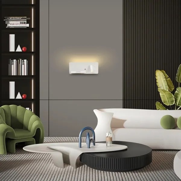 Immax 08286L-LED Aplica LED cu poli, USB și încărcare wireless, 3W/230V + LED 3W