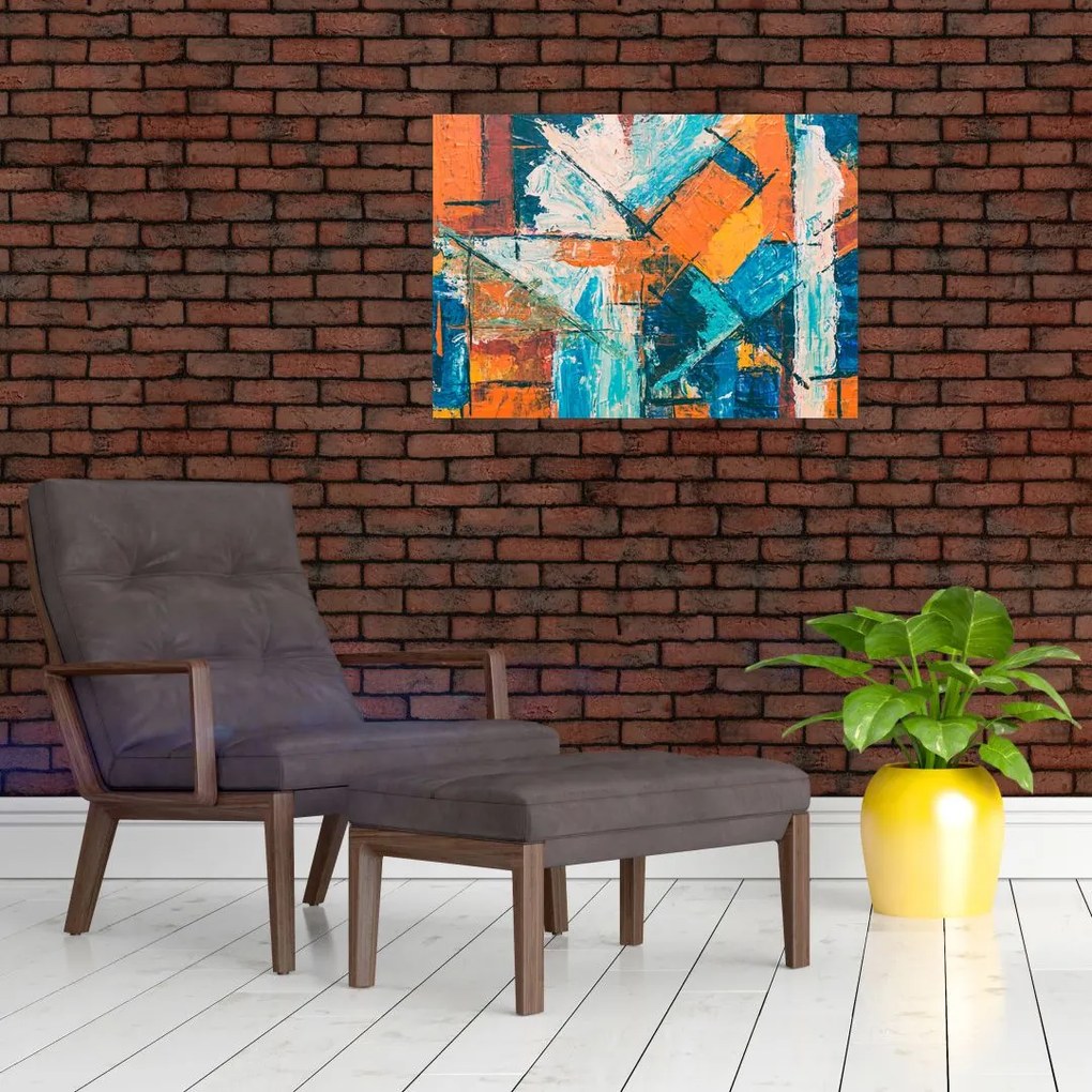 Tablou pe sticlă - Abstract (70x50 cm)