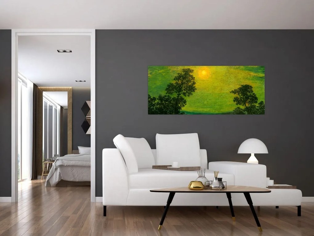 Tablou - Imitator of Ralph Albert Blakelock, Moonlight, reproducere (120x50 cm)