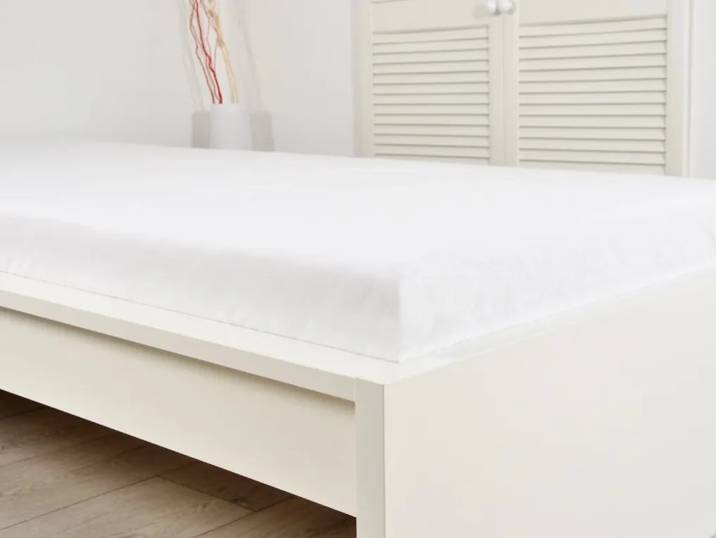 Cearsaf din bumbac DELUXA 145x245 cm alb