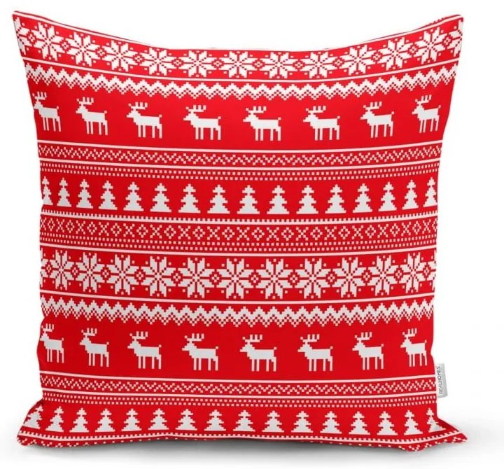 Set 4 fețe de pernă și un napron de masă cu model de Crăciun Minimalist Cushion Covers Christmas