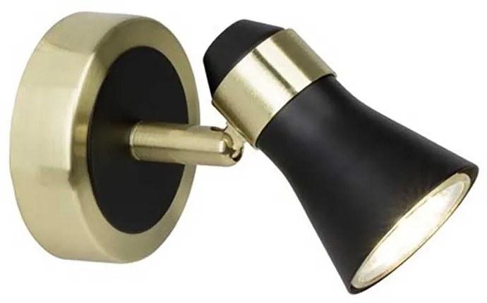 Spot Jupp, 1xgu10, 7w, metal, negru/auriu