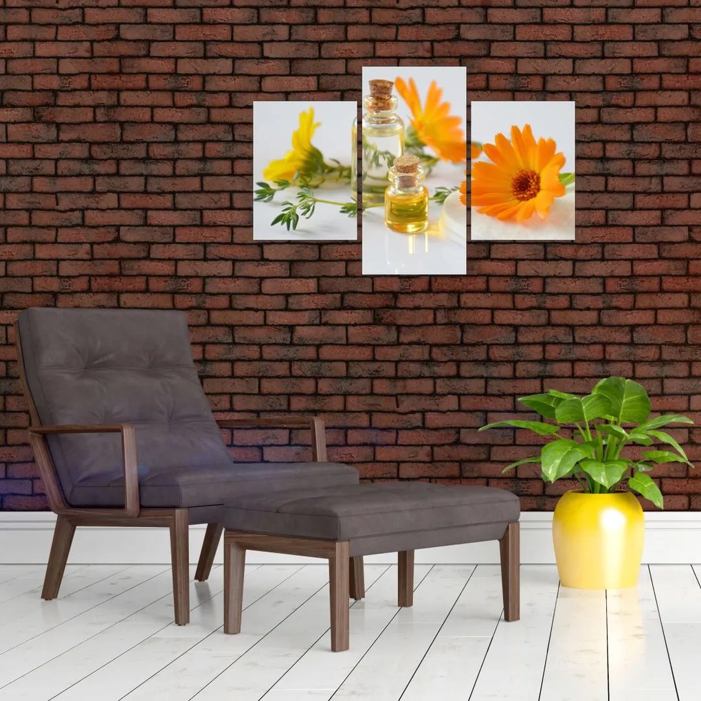 Tablou cu flori portocalii (90x60 cm)