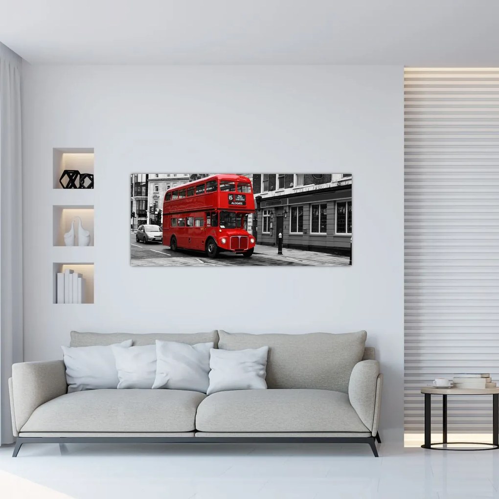 Tablou - Londra cu autobuz (120x50 cm)