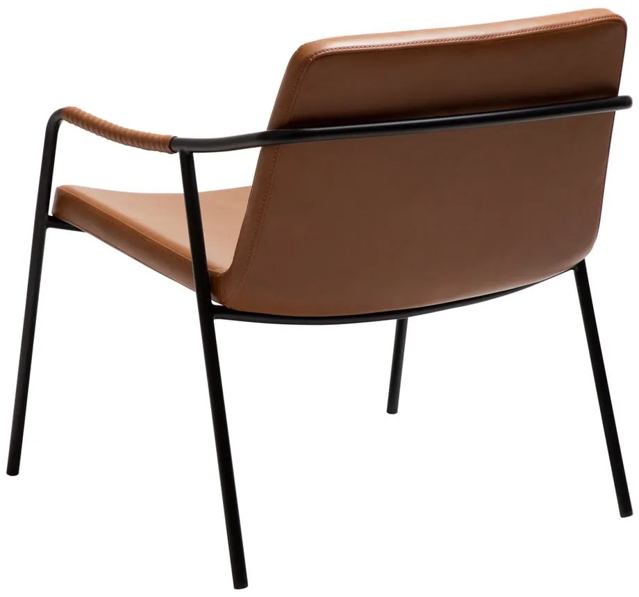 Fotoliu maro cu tapițerie din imitație de piele Boto – DAN-FORM Denmark