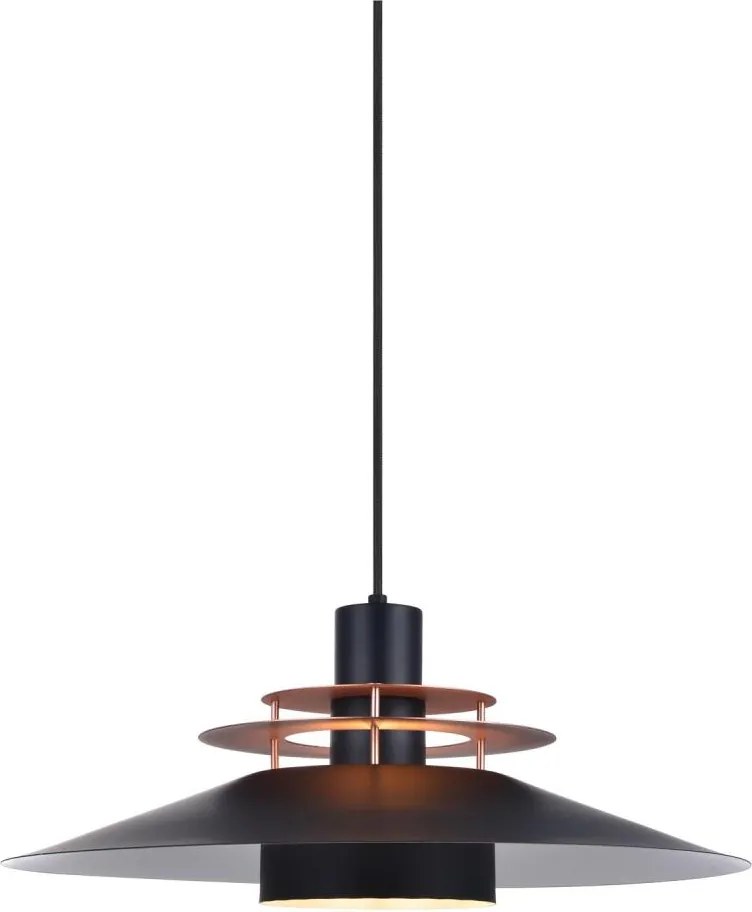 Halo Design 744503 - Pendul pe cablu RIVOLI 1xE27/40W/230V Ø 50 cm, negru/cupru